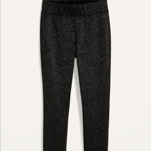 NWT Old Navy Black Shimmer High Rise Stevie Ponte Knit Leggings